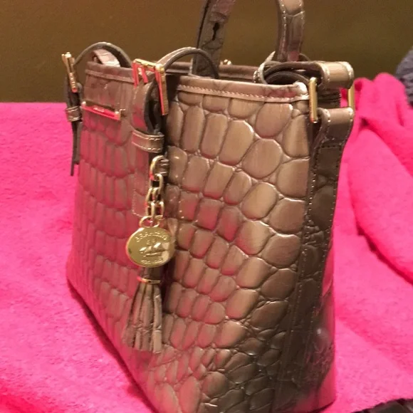 Mini Asher taupe genuine leather new